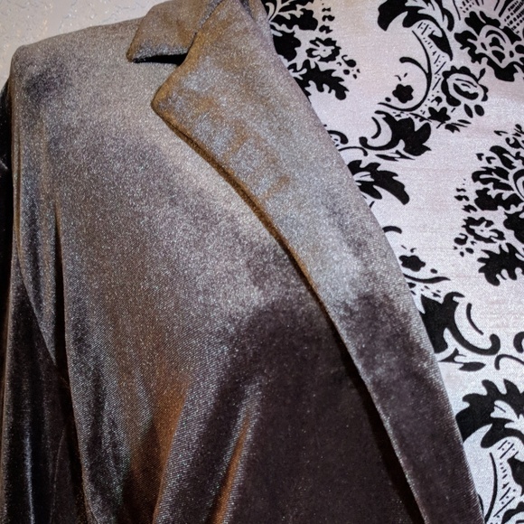 Grey velour style blazer NEW size L - Picture 1 of 6